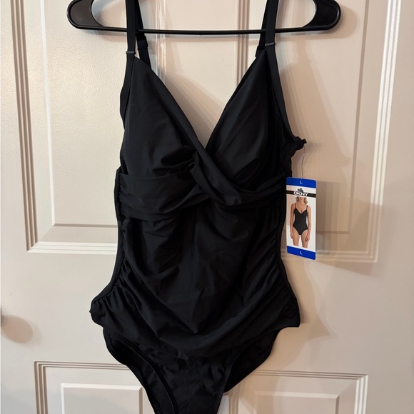 DKNY Elegant Black One-Piece Swimsuit - Picture 1 of 3